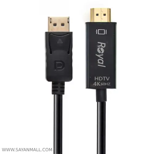 کابل تبدیل DISPLAY PORT به HDMI رویال طول 1.8 متر با کیفیت