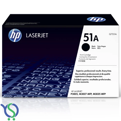 خرید کارتریج تونر مشکی HP 51A (Q7551A) با کیفیت عالی (گرید A) و قیمت مناسب